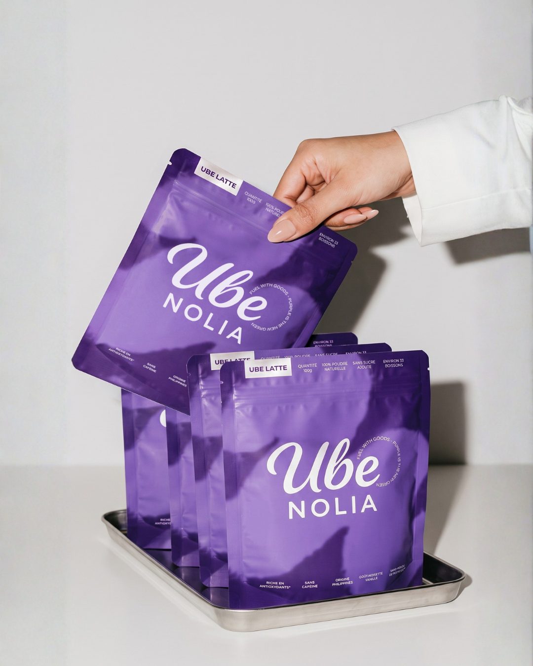 Tableau des valeurs nutritionnelles de la poudre d'ube Ube Nolia