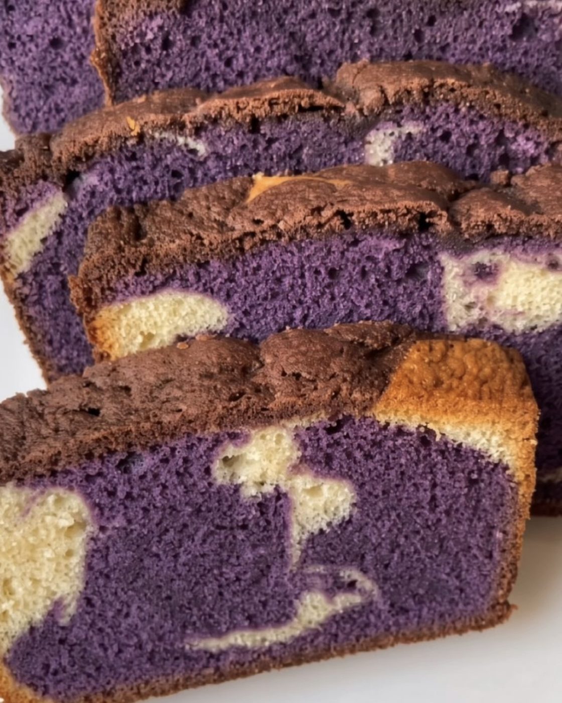 Le Meilleur Cake Marbré à l'Ube avec Ube Halaya Maison