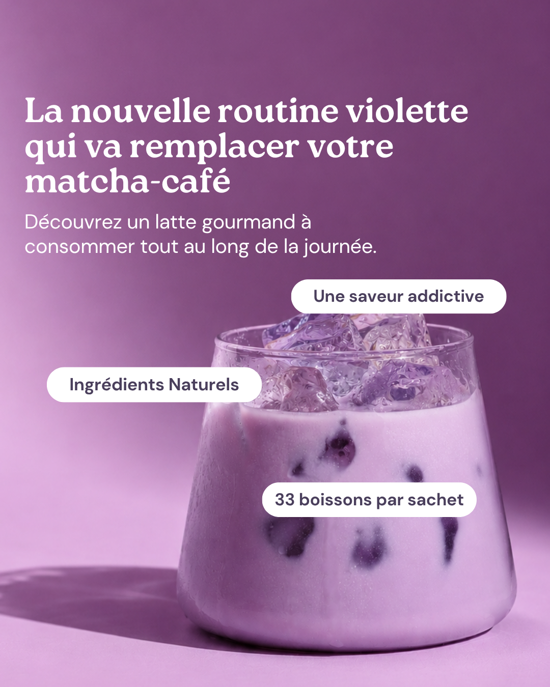Ubelatte violette en routine, alternative au matcha et au café par Ube Nolia