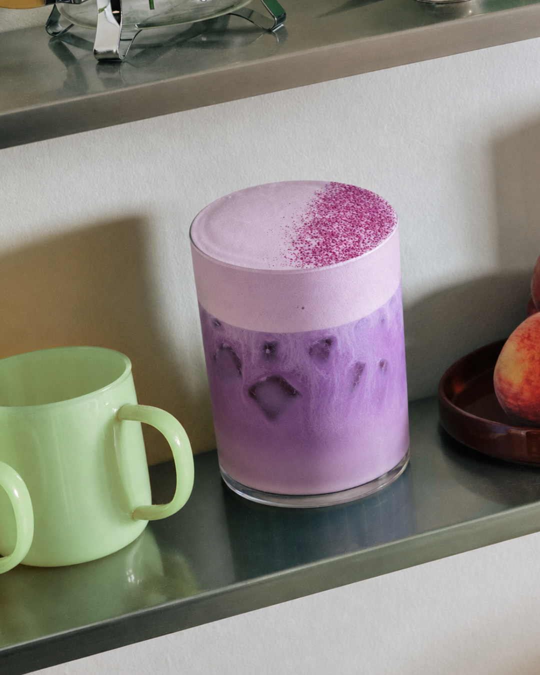 Poudre d'ube rose violette pour un ubelatte du matin par Ube Nolia