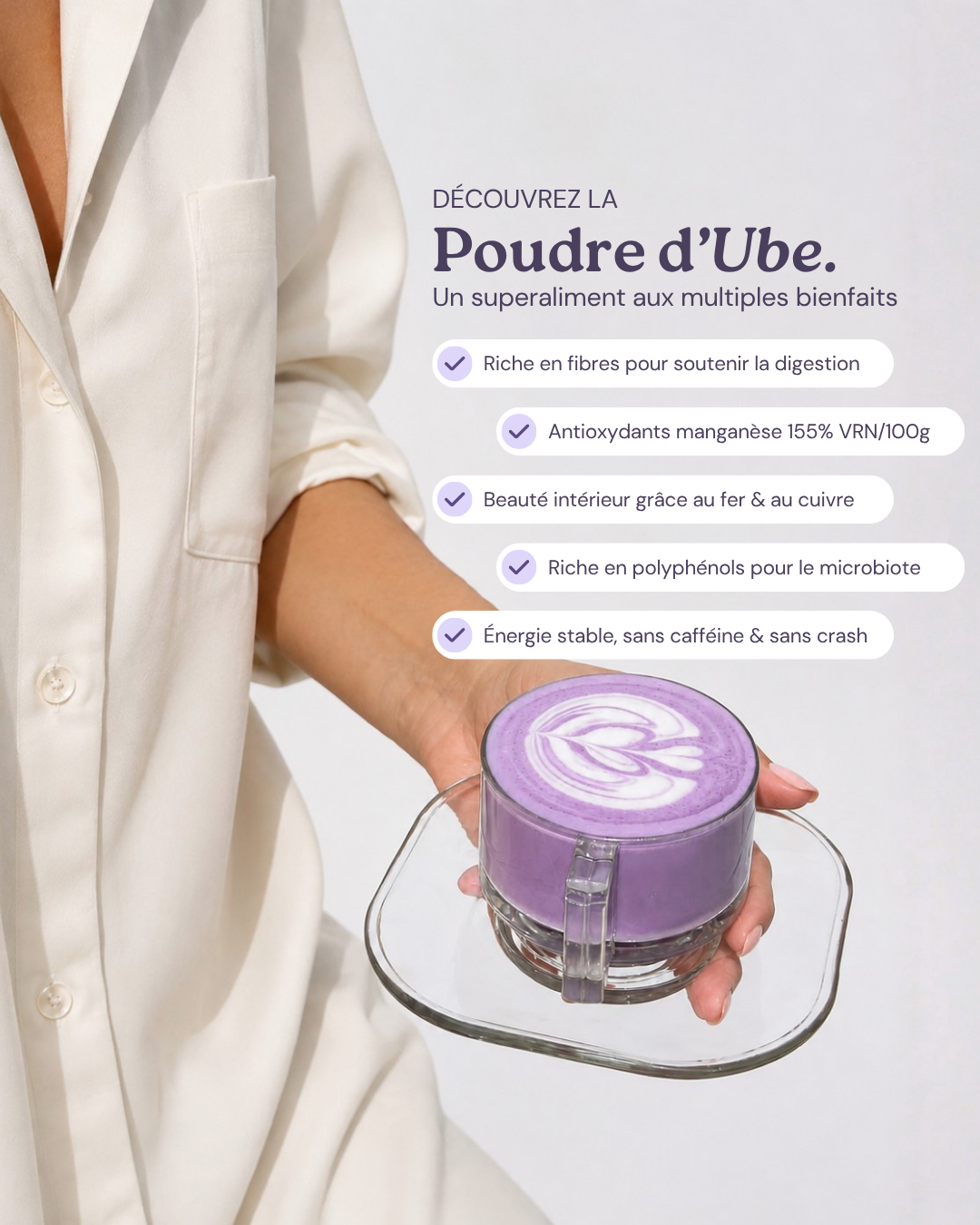 Ubelatte Ube Nolia pour la santé et la beauté de la peau