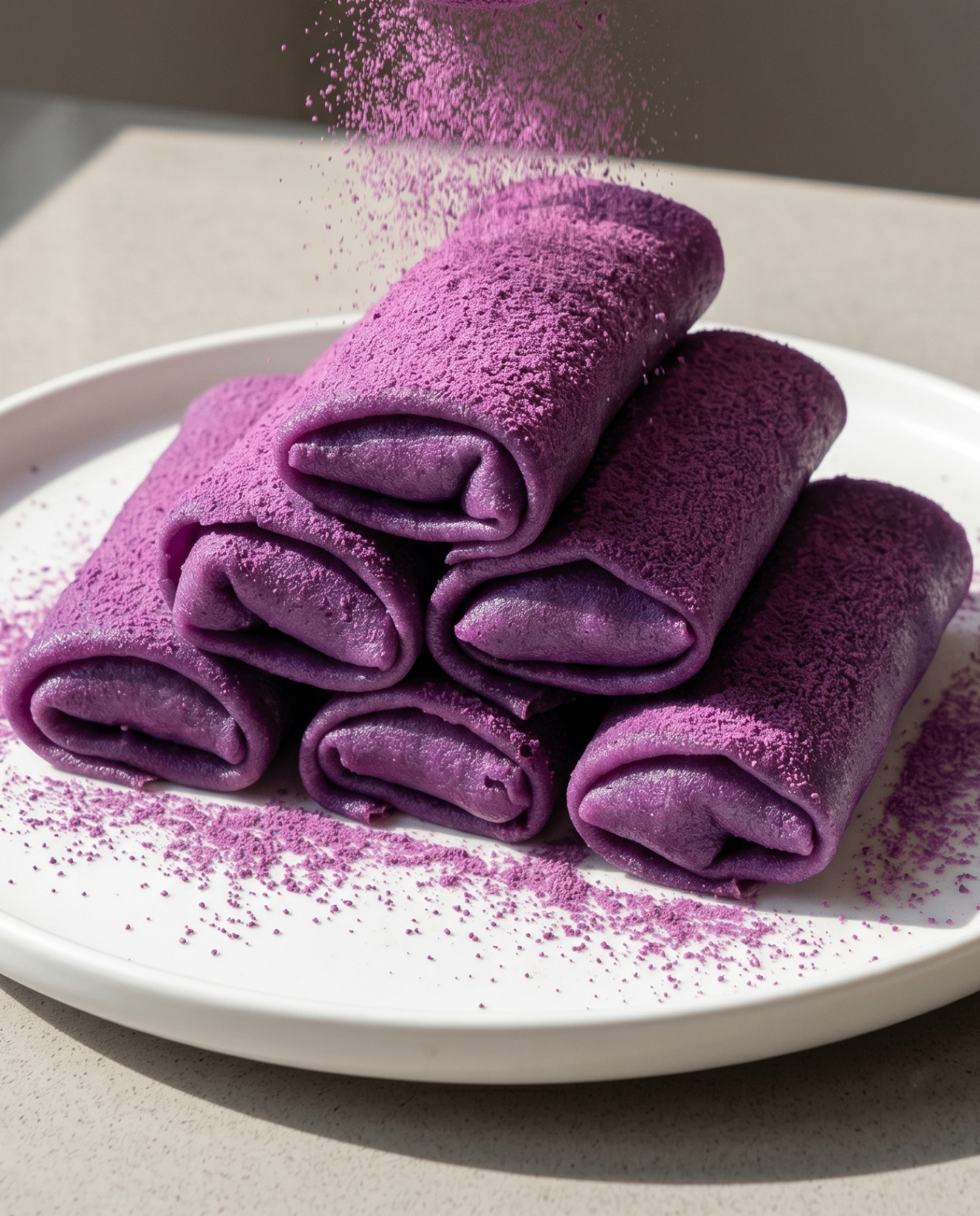 Ube Dadar Gulung : Crêpes violettes philippino-indonésiennes à l'Ube Halaya